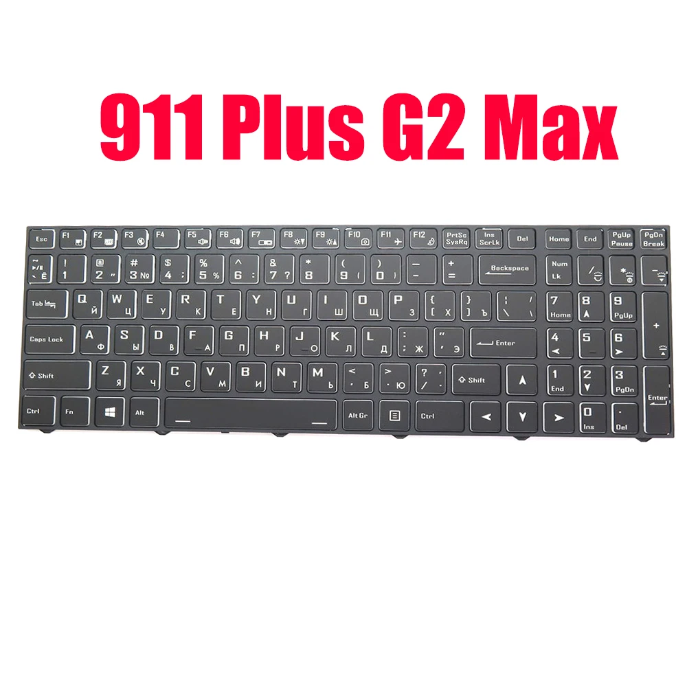 

Laptop Keyboard For Thunderobot 911 Plus G2 Max (JT009Z00CRU) Russia RU Black With Backlit New