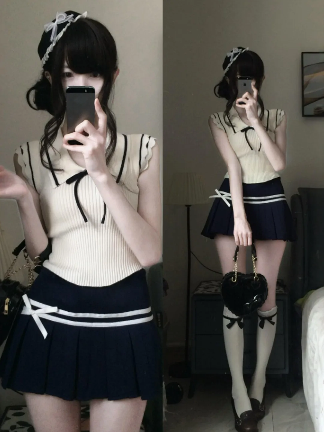 

Нежный Ветер: Уникальный вязаный комплект из топа и юбки, омолаживающий эффект, летний комплект 2026, комфортный, модный, в корейском стиле, короткая юбка