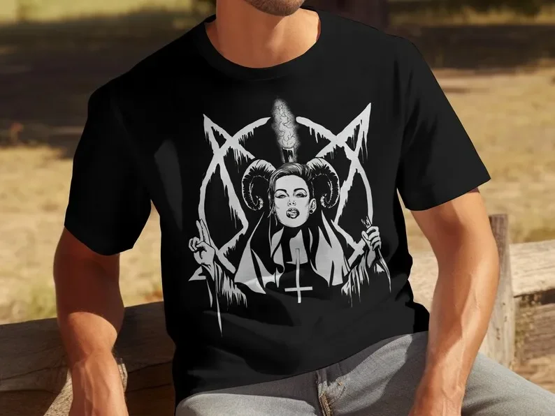 Horror Onheilige Non T-Shirt Mannen Vrouwen O-hals Zomer Gedrukt Casual Streetwear Grafische Unisex Teescasual Comfort Ademend