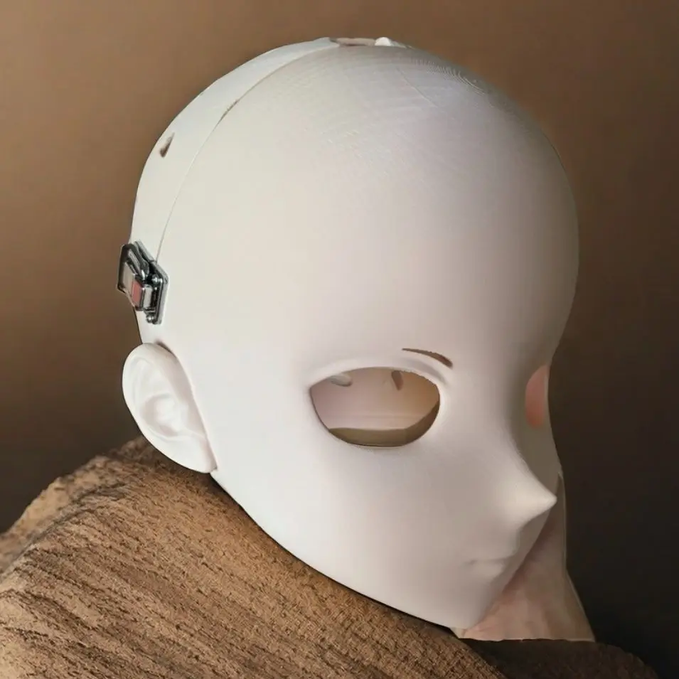 Customize Character Boy/Bily Kigurumi Half Head with Lock Anime Cosplay Kigurumi Mask COS Headgear