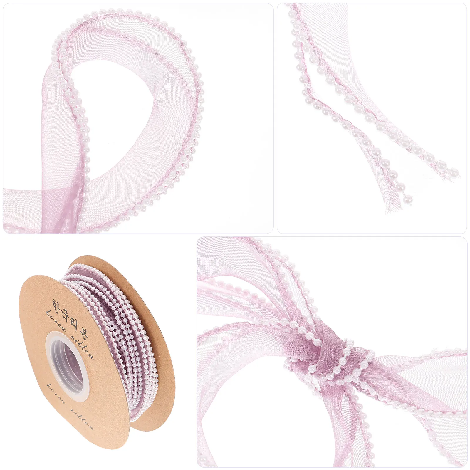 

Pearl Mermaid Decoration Ribbon Wrapping Embellishments for Crafts Flowers Floral Artificial