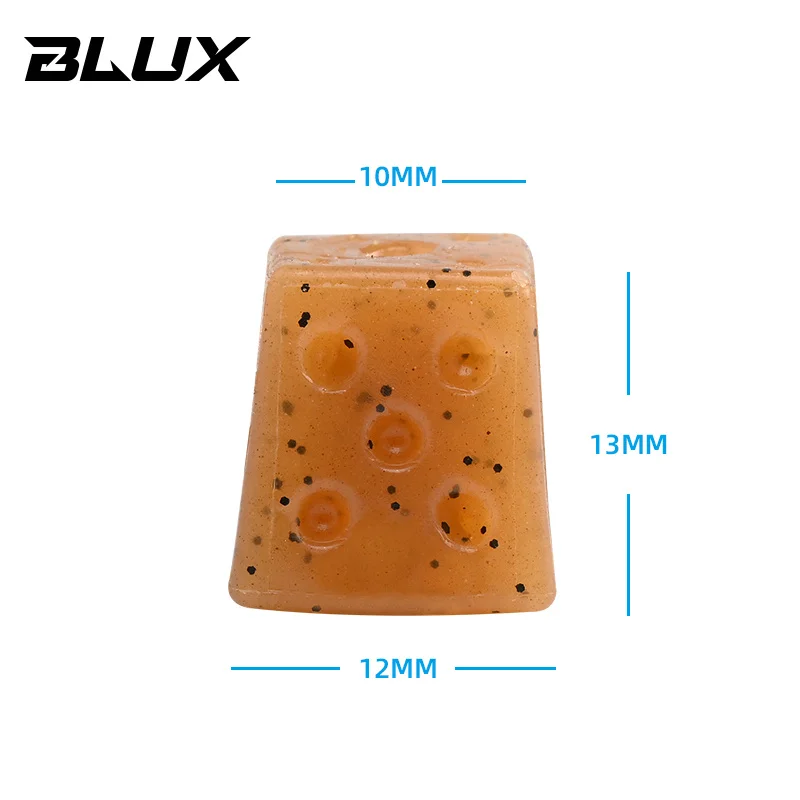 BLUX Dice Rubber 6pcs/lot Soft Bait 12mm 1.8g Handmade Power BFS Fishing Lure Silicone Worm Freshwater Bass Artificial Tackle