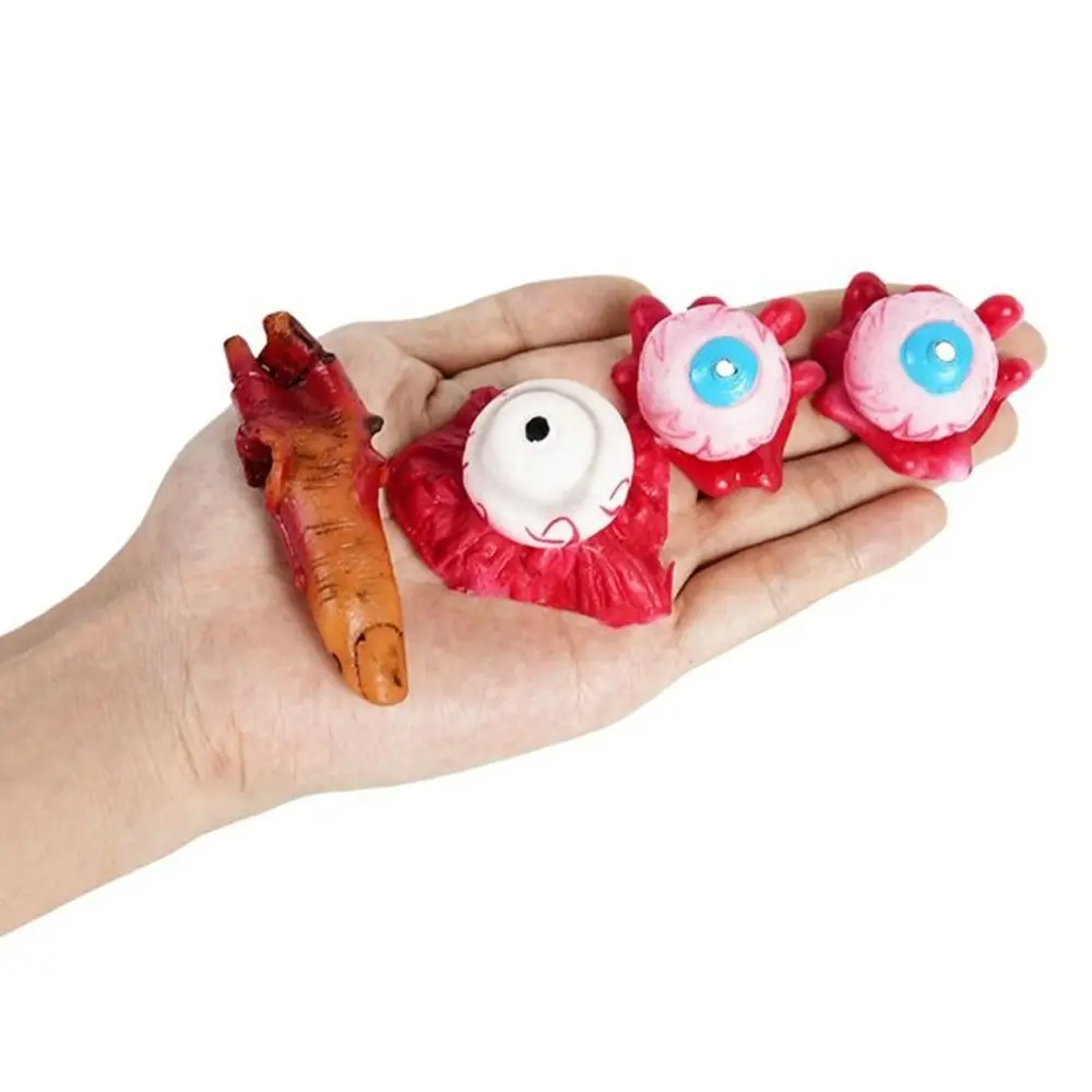 2Packs Bloody Latex Fake Body Organs Red Broken Finger, Broken Finger Eyeball Eyeball Ear Ear Tricky Toy Happy Party Supplies
