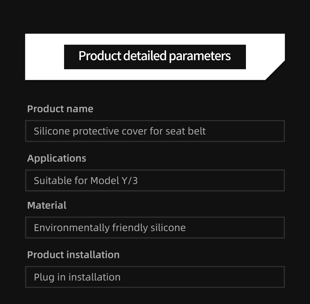 LUCKEASY für Tesla Model Y Model 3 2019-2026 Autosicherheitsgurt-Schnallen-Schutzabdeckung, dekorative Sicherheitsgurt-Abdeckung, Zubehör – Detail 2