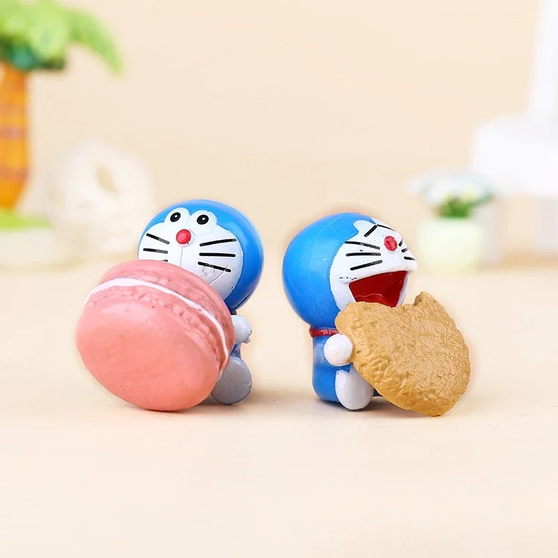 Nowy 6 sztuk/zestaw Kawaii Pvc Anime Doraemon Model postaci ozdoba na wierzch tortu zabawki śliczna kolekcja prezent dla dzieci dekoracji