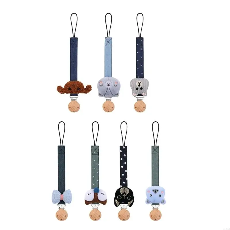 CORB Fashionable Teething Toy Lanyard Strap Wooden Clip Design for Soother Teether