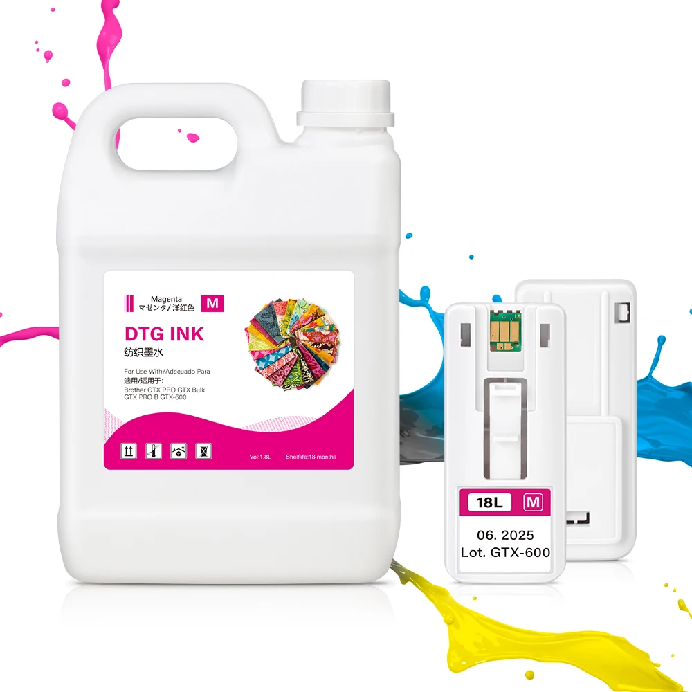 حبر Winnerjet 1800 مل GTX DTG مع شريحة استخدام مرة واحدة لطابعة Brother GTX PRO GTX السائبة GTX PRO B #3