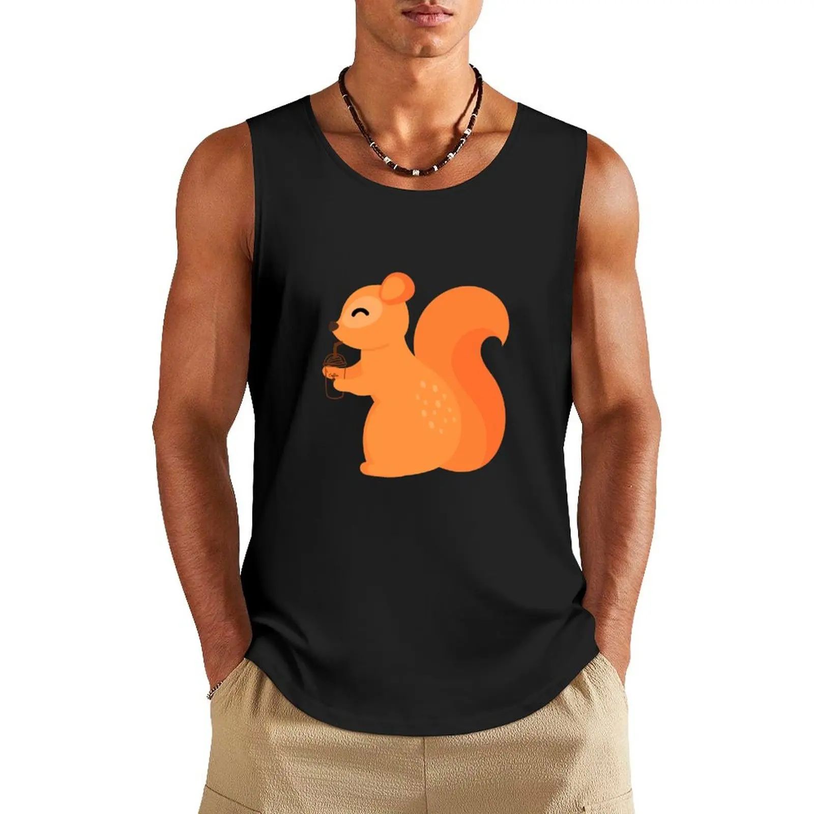 chipmunks dirnk coffee Tank Top t-shirt gym man gym training accessories Top