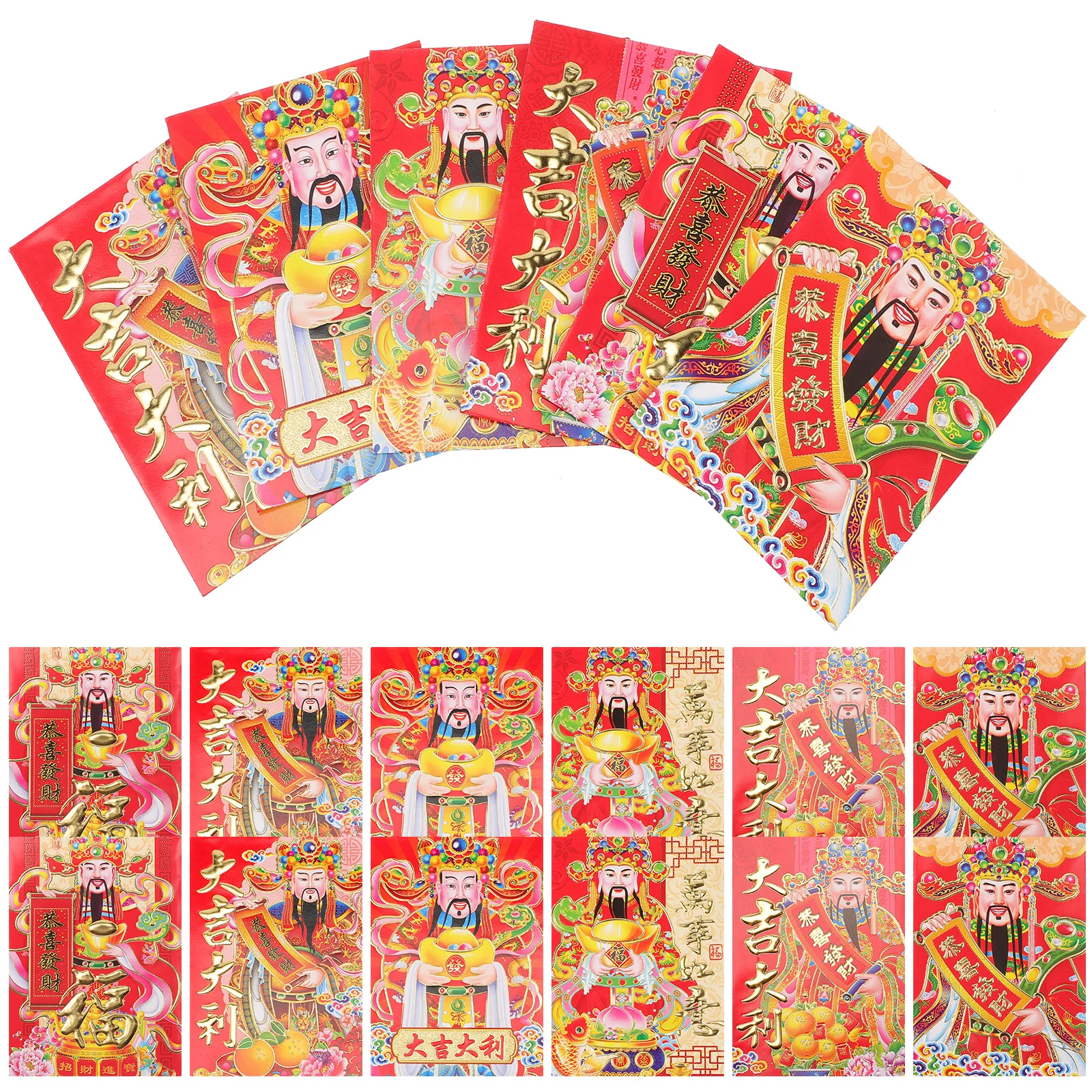 

60 шт. красный конверт с изображением года кролика, Hong Bao, новый китайский пакет, конверты, подарок для денег на год