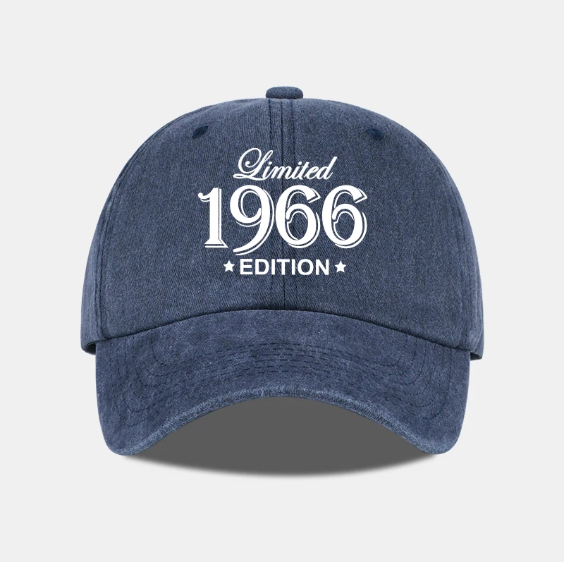 �Limited 1966 Edition“ Baseballkappe mit Print, verwaschen, verstellbar, Unisex, Vintage-Geburtstags-Sonnenhut – Detail 3