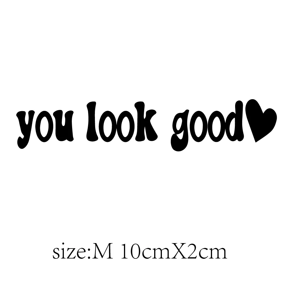 لطيف تبدو جيدة ملصقات السيارات سيارة ملصق لاصق لامع ورائع الفن سيارة يقتبس ملصقات نافذة ديكور الزجاج الأمامي الخلفي الشارات الموضة الحديثة #2