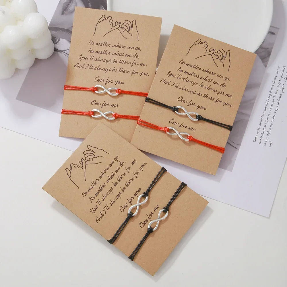 

Fashion Infinite Sign Handmade Braiding Rope Bracelet For Women Men Adjustable Hand Decoration Couple Friendly Bracelet Jewelry