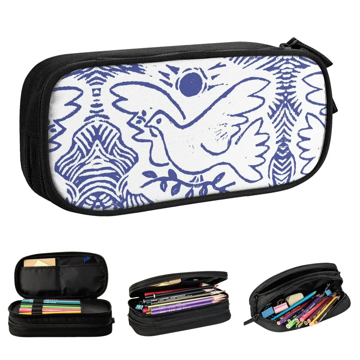 

Pablo Picasso Dove Of Peace Pencil Cases Art Artist Spanish Pouch Pen Box for Student Big Capacity Bag School Stationery