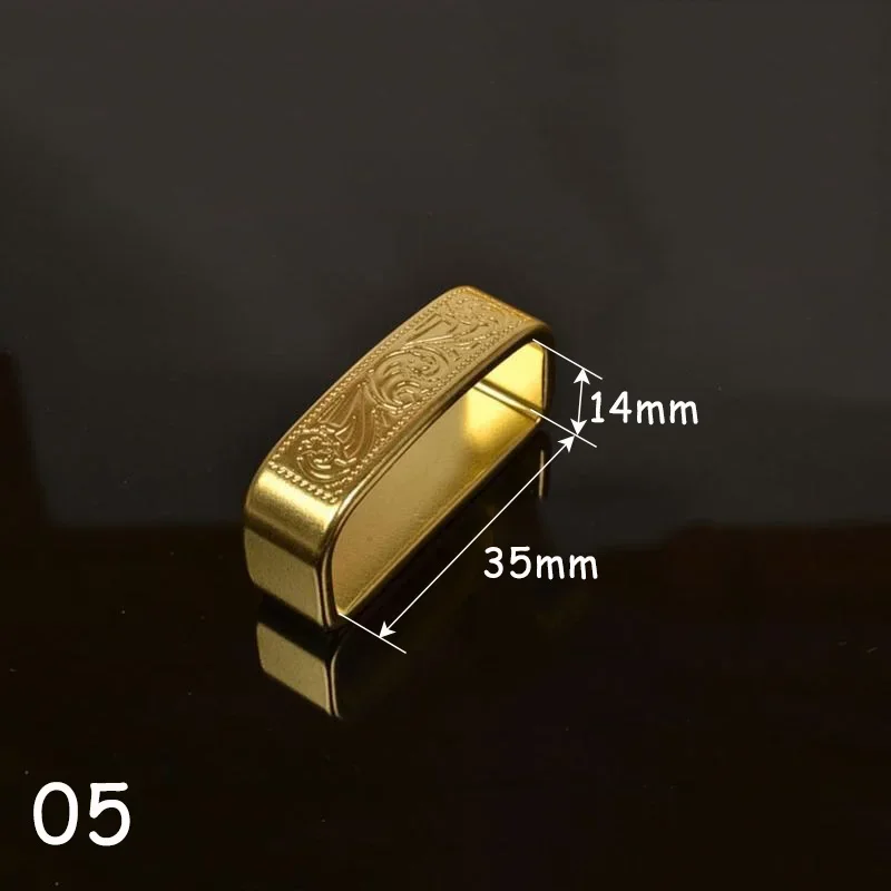 2 sztuk Deepeel 35/40mm czysta miedź paski pierścienie klamry skórzane pętle do paska mosiężna klamra DIY Craft opaska pierścień pętla zapięcie akcesoria