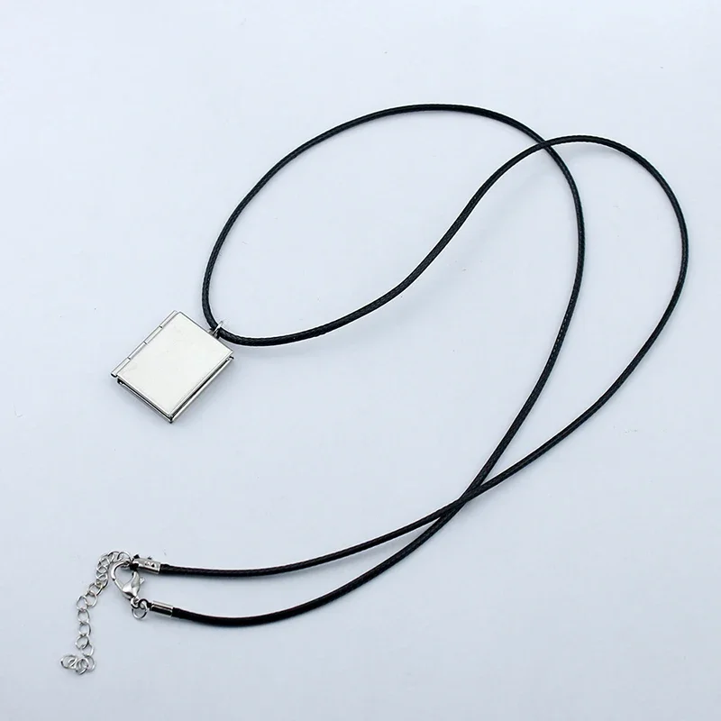 Anime Character Todo Aoi Cosplay Necklace Metal Book Can Open Photo Frames Pendant Necklaces for Women Men Jewelry Gift