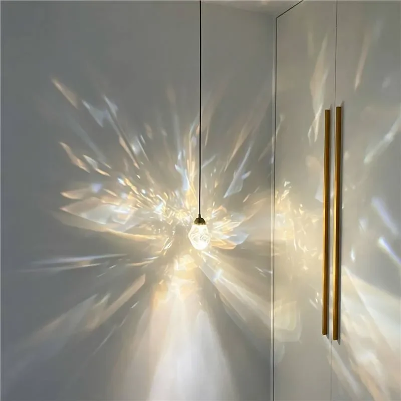 Modern Crystal Chandelier All Copper Luxury Pendant Light for Living Room Bedroom Sofa Background Wall Entrance Decor Lamp