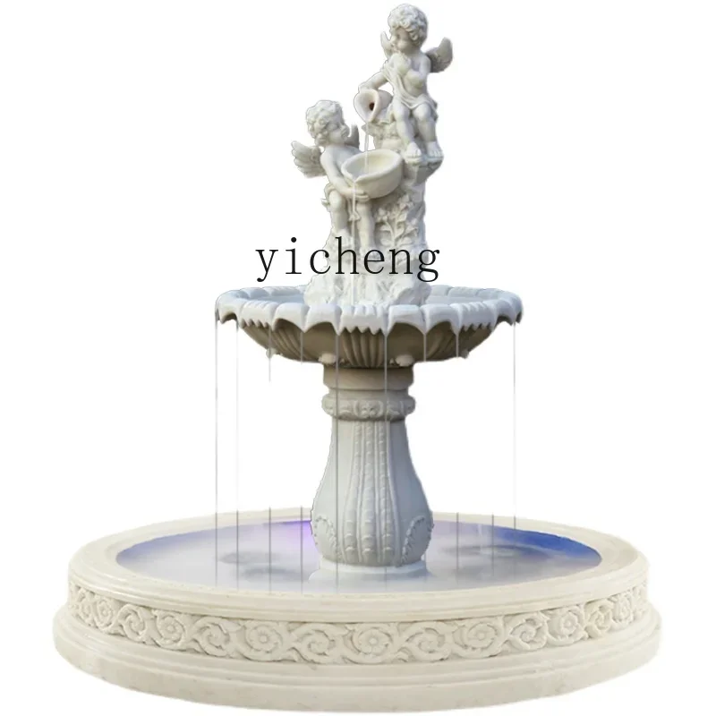 XL courtyard flowing water fountain ornament outdoor villa garden decoration fish pond landscape