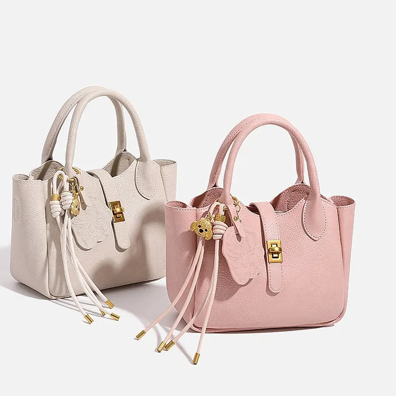 Advanced Woven Basket Handbag Tote Bag for Women 2025 Spring New Korean Fashion Versatile Shoulder Crossbody Bag