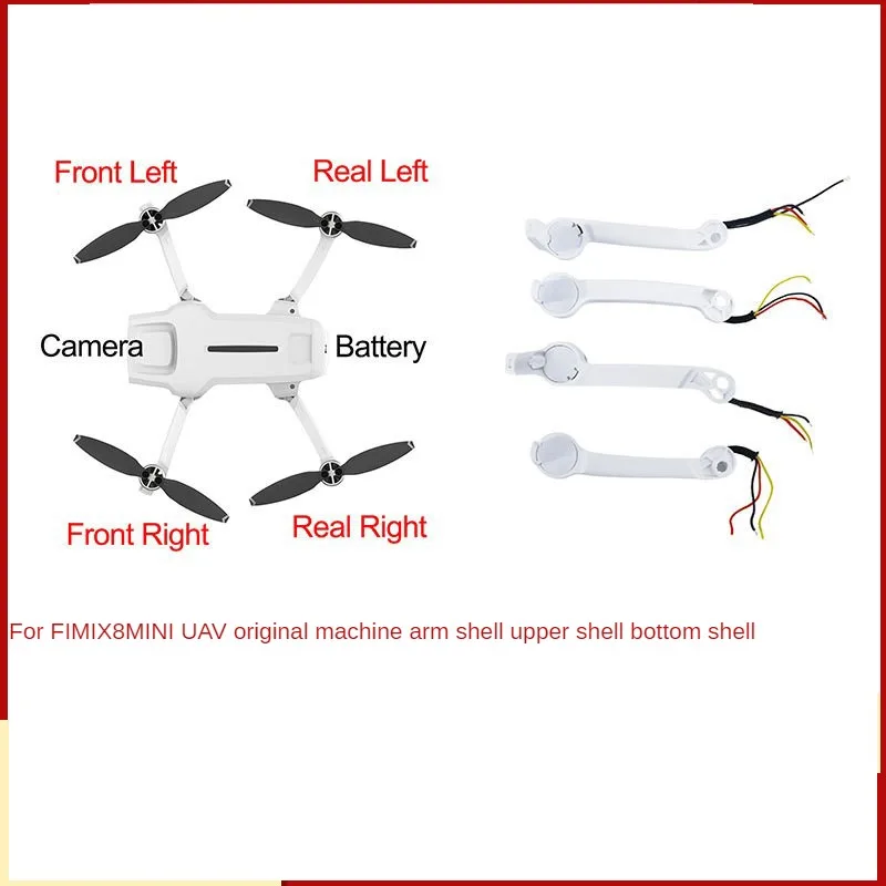 For FIMI X8MINI Original Repair Parts For The Upper And Lower Shells Of The Drone Arm Casing