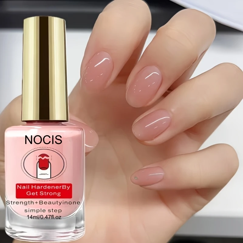 Endurecedor de Uñas Rosa Natural - 14ML, Secado Natural al Aire, Manicura Decorativa, Multifuncional para Uñas Navideñas, Diseñado para