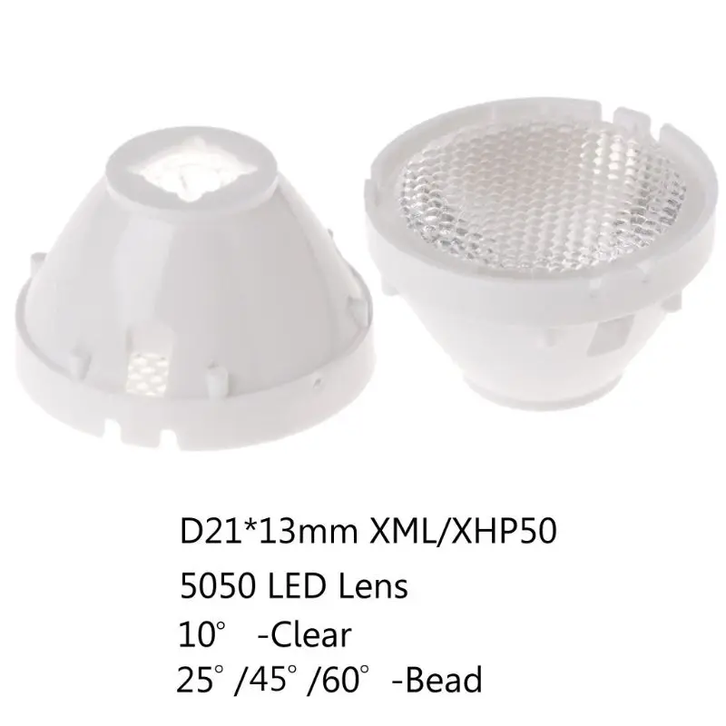 10°/25°/45°/60° Led Lens Reflector Collimator 21mm for