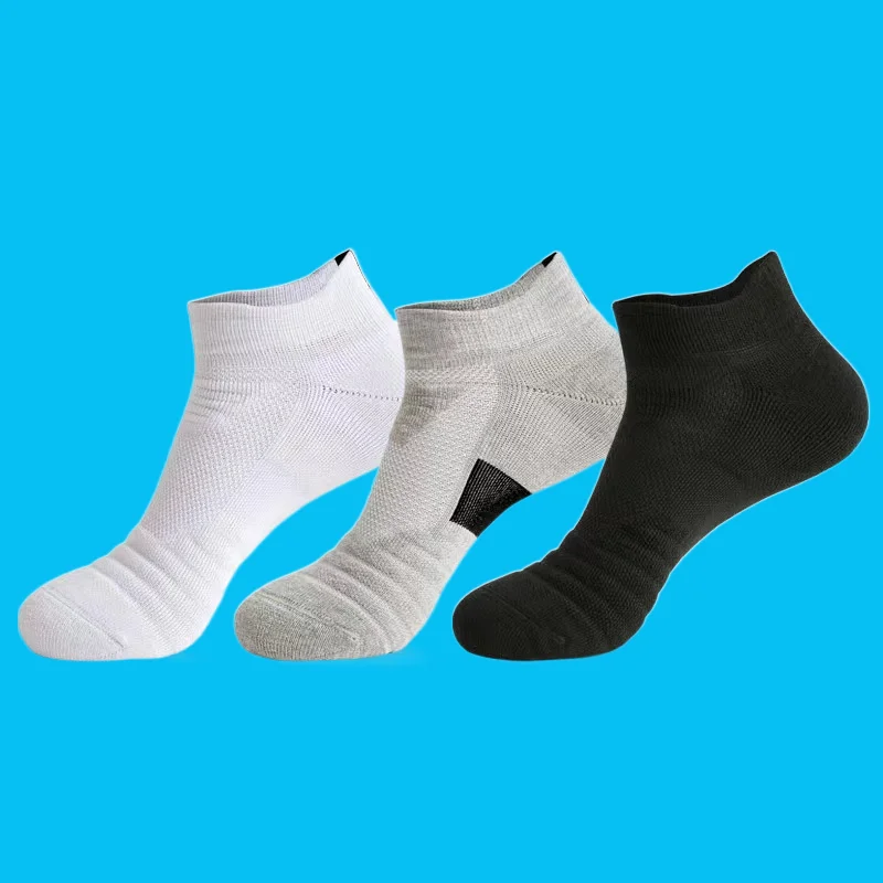 5/10 Pairs Breathable Casual Sports Matching Cotton Socks Sports Waist Men's High Quality Mesh Men's Socks Anti Slip Boat Socks