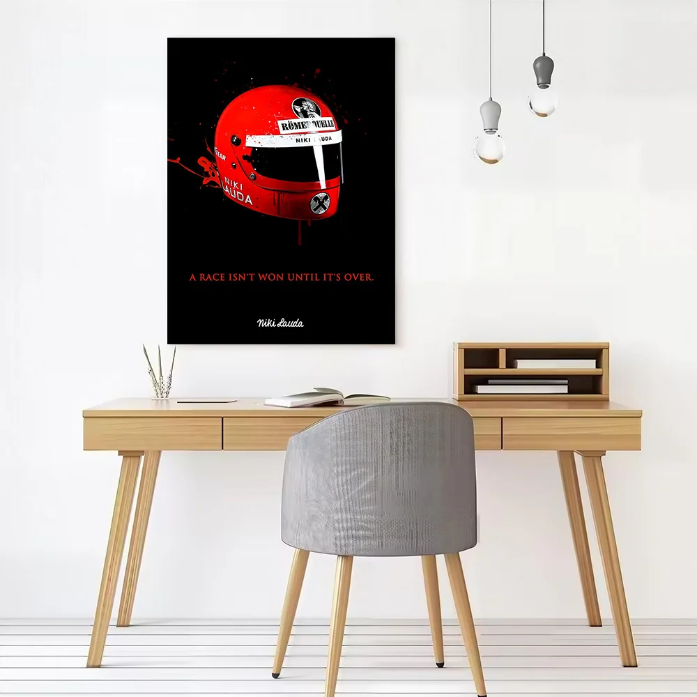 Niki Lauda Quote F-Racing Printed Canvas Wall Art Customizable Paintings Poster Perfect Gift for Modern Living Room Pictures