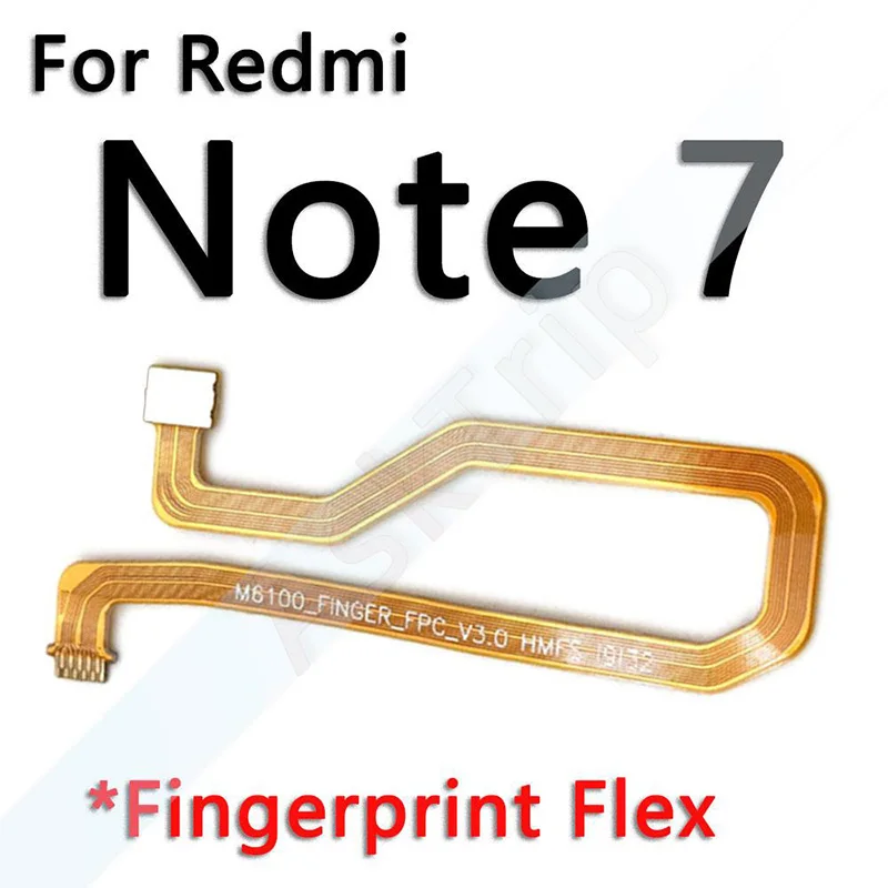 Aiinant Phone Back Button Finger Scanner Fingerprint Sensor Flex Cable For Xiaomi Redmi Note 7 Plus Prime Pro Repair Parts