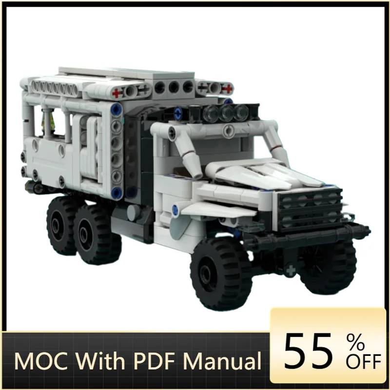 

530 деталей MOC, настройка Technic 6x6, модель автомобиля, строительный блок, технология сборки, креативная игрушка «сделай сам», подарок на день рождения