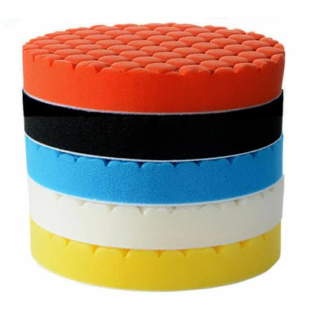 3/4/5/6/7inch Car Polishing Pad Kit Buffing Buffer Sponge Polishing Pad Self-Adhesive Buffing Wheel Car Detailing Waxing Sponge