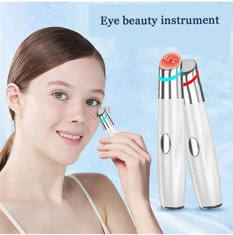 Compact Chargeable Eye Lift Wand 3 in 1 Vibrating Eye Massager for Dark Circles and Puffiness Electrical Face Eyes Sculpting Pen