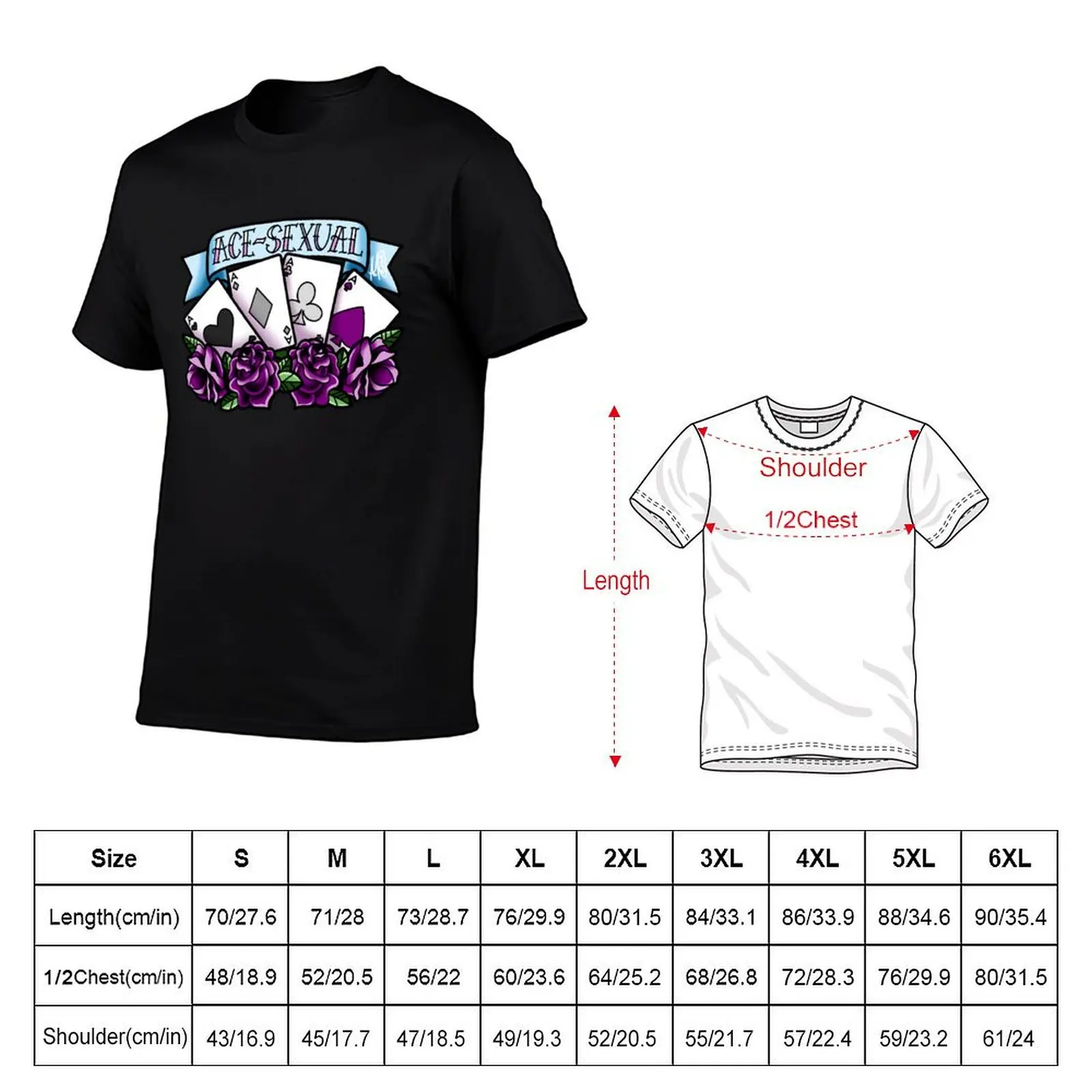 Ace-Sexual T-Shirt Plus Size Solid Color T-Shirt