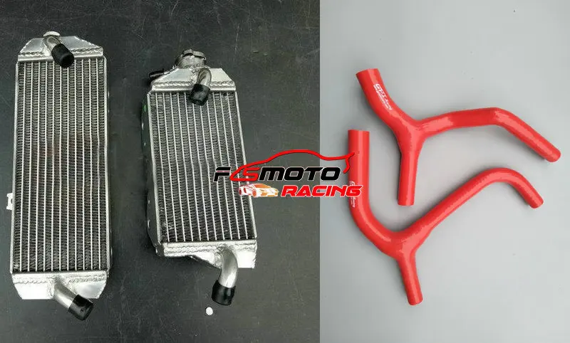 Aluminum Radiator + Silicone Hose For Kawasaki KX450F KX 450 F KX450HHF KXF450 2016-2018 2017 16 17 18
