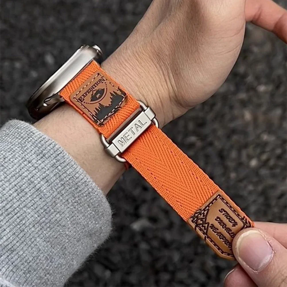 Loop-Nylon-Sportarmband für Apple Watch 49mm 46mm 45 44 42 40mm Sport-Mountain-Strap iWatch Ultra SE 11 10 9 8 7 6 5 4 – Detail 4