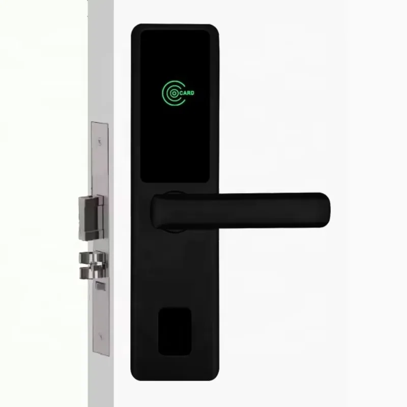 Smart card electronic keyless with hotel wooden door access management software system
