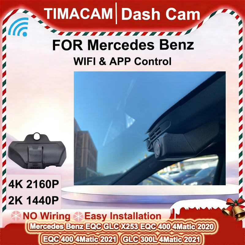 

TIMACAM 2K 4K Dash Cam Plug and Play Car DVR for Mercedes Benz EQC 400 4Matic 2020 2021 for Mercedes Benz GLC 300 4Matic 2021