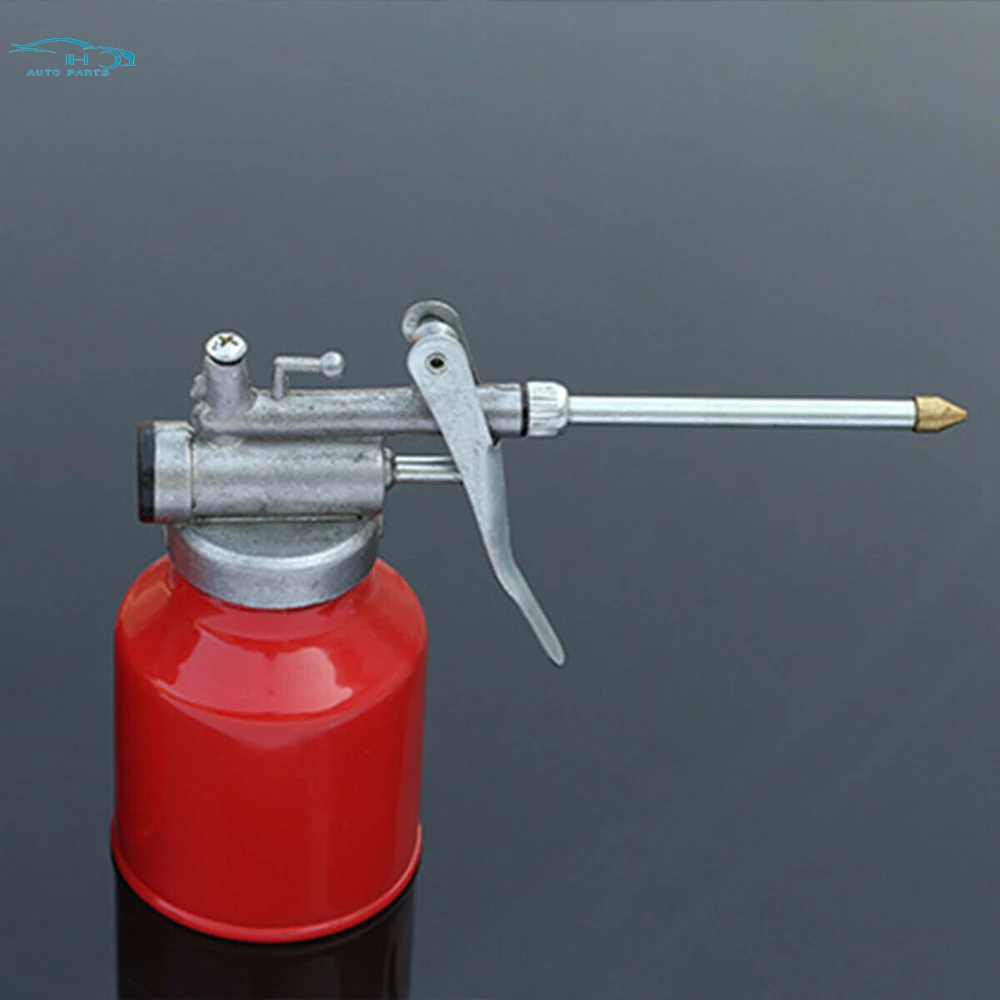 250ml Oil Can Die Cast Body With Rigid Spout Thumb Pump Workshop Oiler With Sealing Gasket Aluminum Cover Plastic Cover