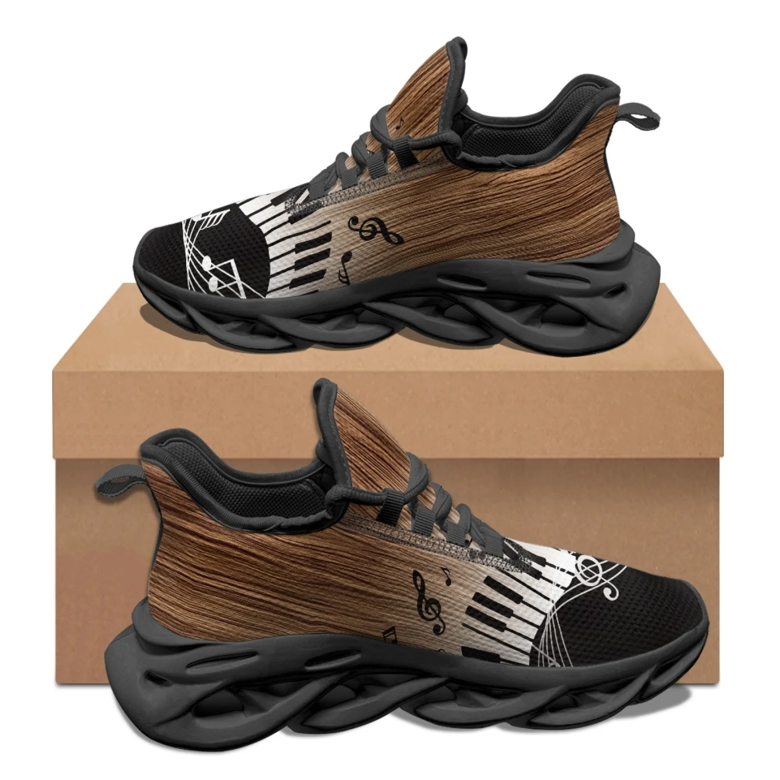 PENSTROLL Piano Music Breathable Mens Running Shoes Blade Shoes for Jogging Comfortable Fashion Sneakers