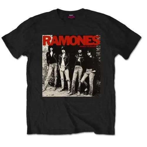 Ramones Rocket To Russia Mens Black T-Shirt (Large)