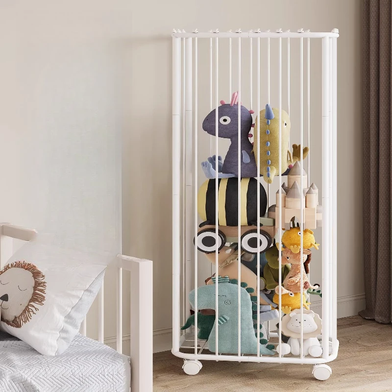 

Plush toy storage rack Floor-to-ceiling household doll storage rack Bedroom toy box storage rack Organizing artifact
