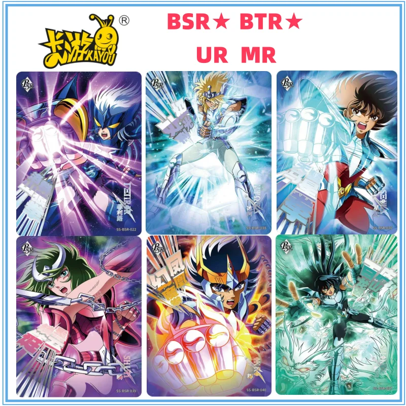 KAYOU-tarjetas de Saint Seiya 4 series Athena Pope Poseidon BSR BTR UR MR, juego completo de juguetes para niños, tarjeta de colección rara de Anime