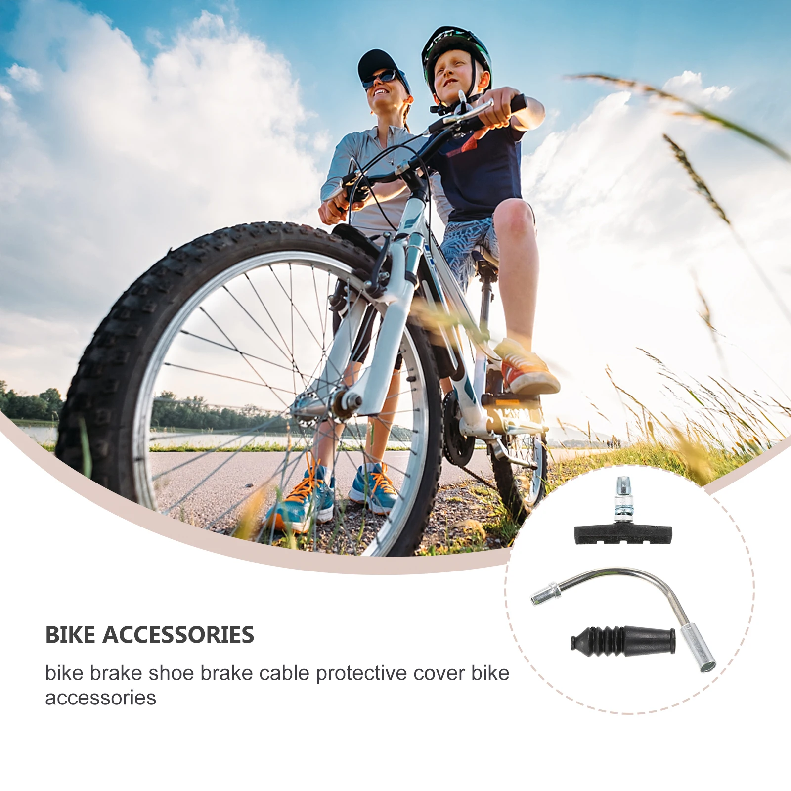 

16 Pcs Brake Protective Cover Pads Bike Road Cycle Middle Is Stainless Steel Bicycle Kit
