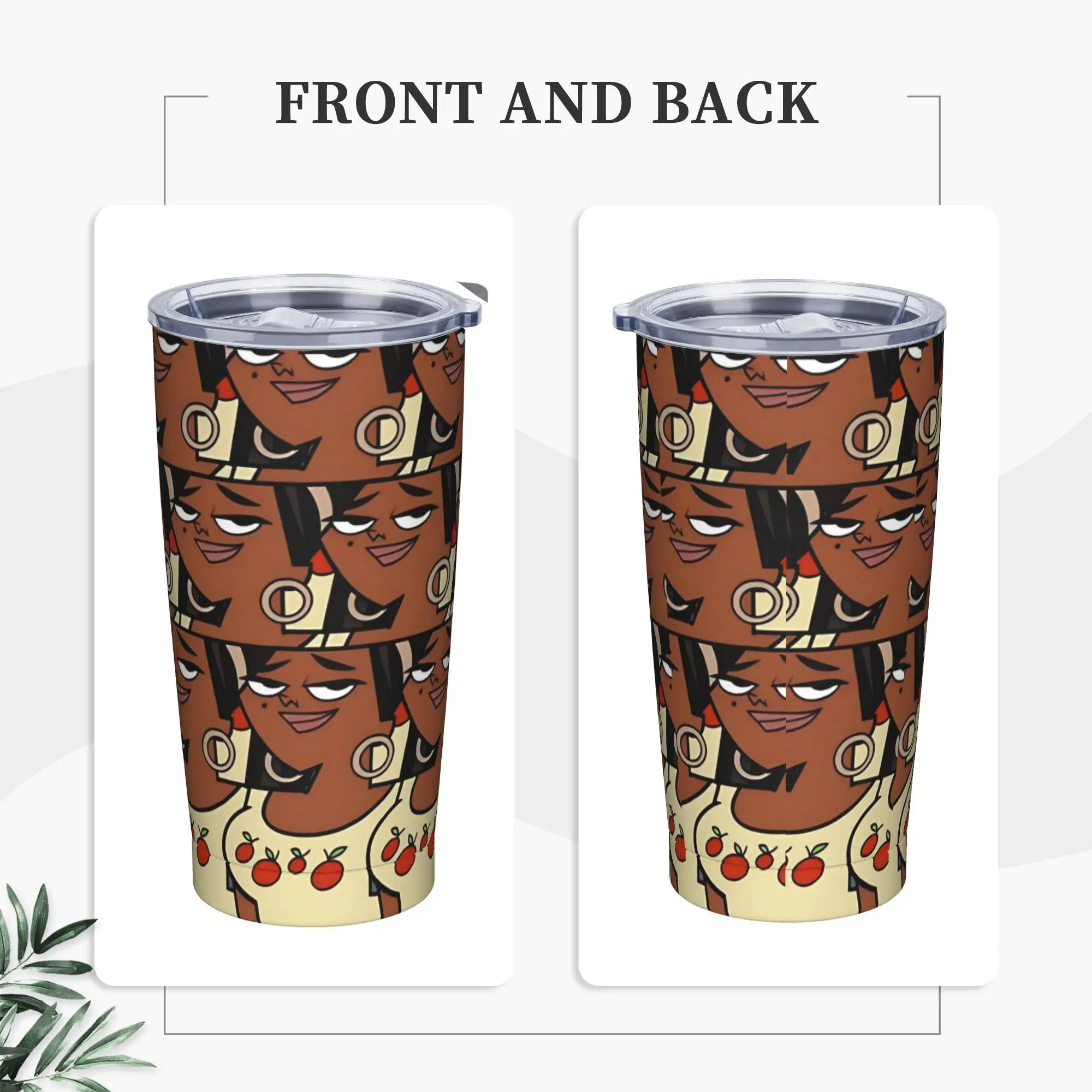 Totals Dramas Leshawna Tumbler Vacuum Insulated  Coffee Cups with Lid Straw Travel Outdoor Mug Hot Cold Drink, 20oz