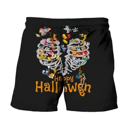 Disney-Shorts de plage décontractés pour hommes, Stitch et Minnie mignons, maillots de bain d'été pour enfants, collection Halloween, marque de mode