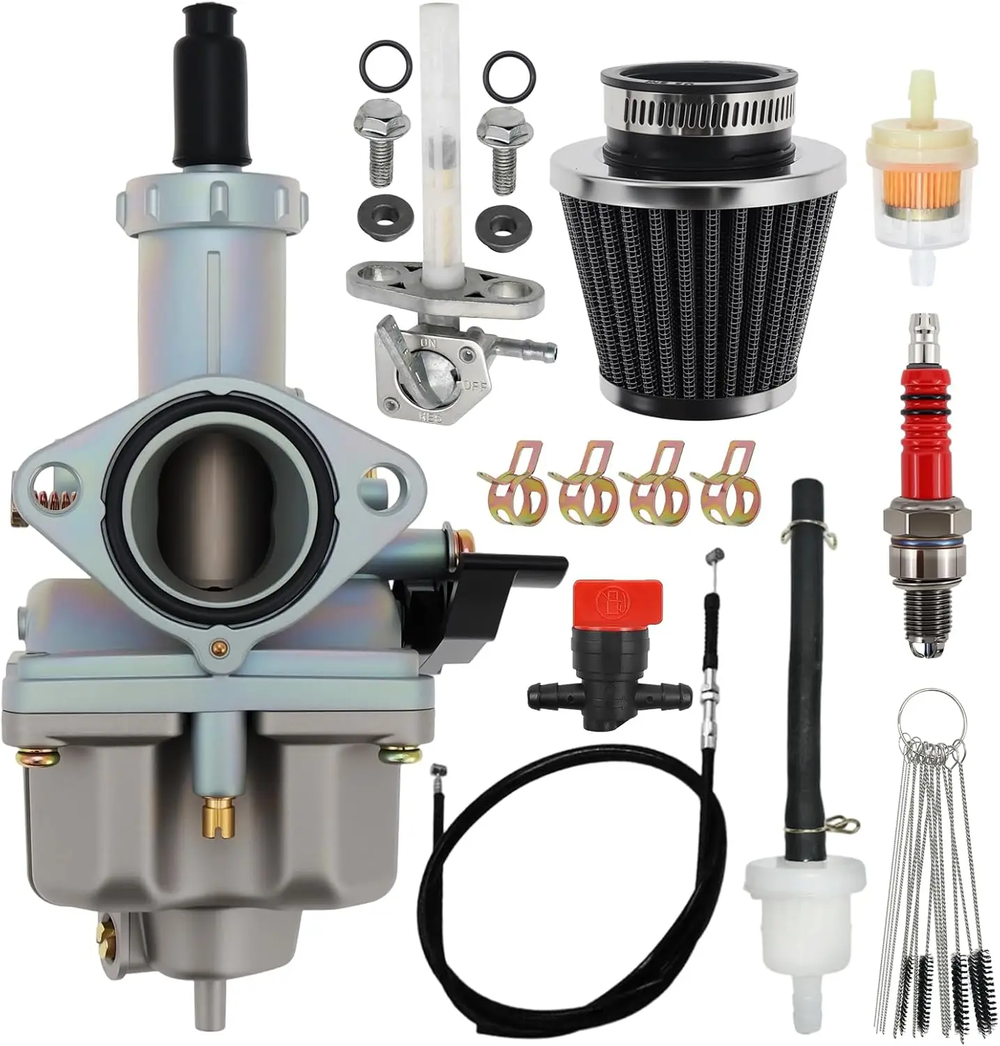 PZ26 26mm Carburetor Fit for Honda Dirt Bike XR100 XR100R XL100S XR200 XR200R XL125S CB125S CRF100F with Arir Filter & Oil Circu