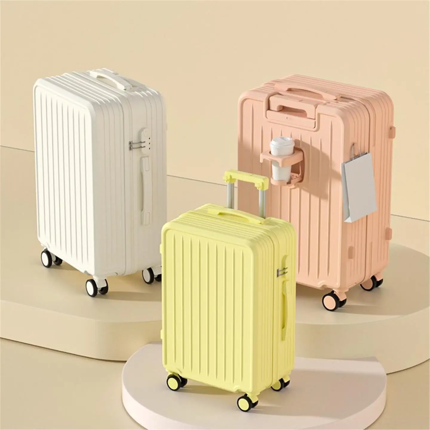 

Fre Sle Large Capaci Lage Bag Women's Durable Pull Rod Suitcase Student Password Travel Bag with Silent Universal Wh...