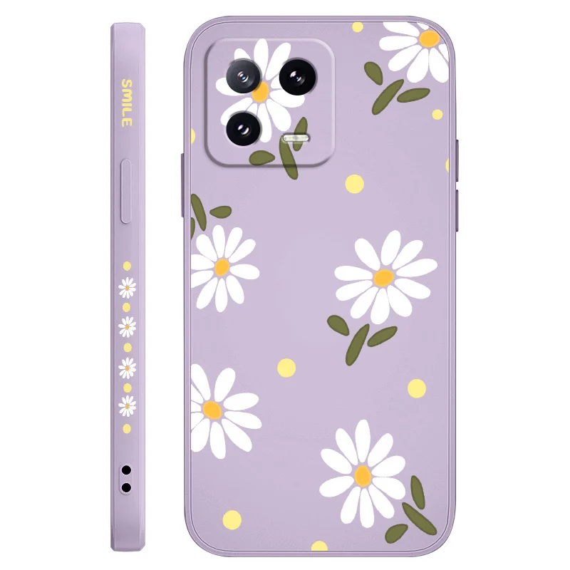 

Elegant Daisy Phone Case For Xiaomi Mi 15 14 14T 13 13T 12 12X 12T 12S 11 11T 10 10T 9 9T Pro Lite Liquid Silicone Cover