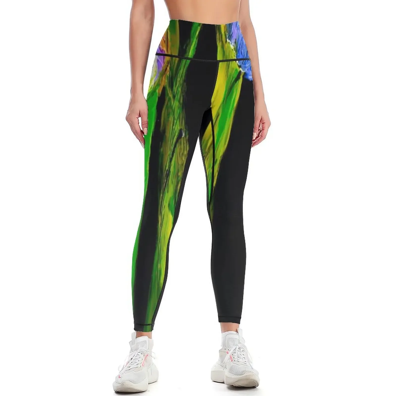 

Iris Study - Encaustic Wax Leggings Sports female Female legging pants Golf wear for physical Womens Leggings