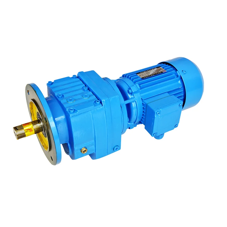 R type straight shaft gearbox motor 4kw helical reductor de engranajes