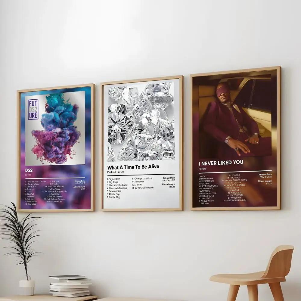 Singer F-Future Music Album Painting Calligraphy Modern Aesthetic Wall Art Print Trendy Bedroom Home Decor Gift